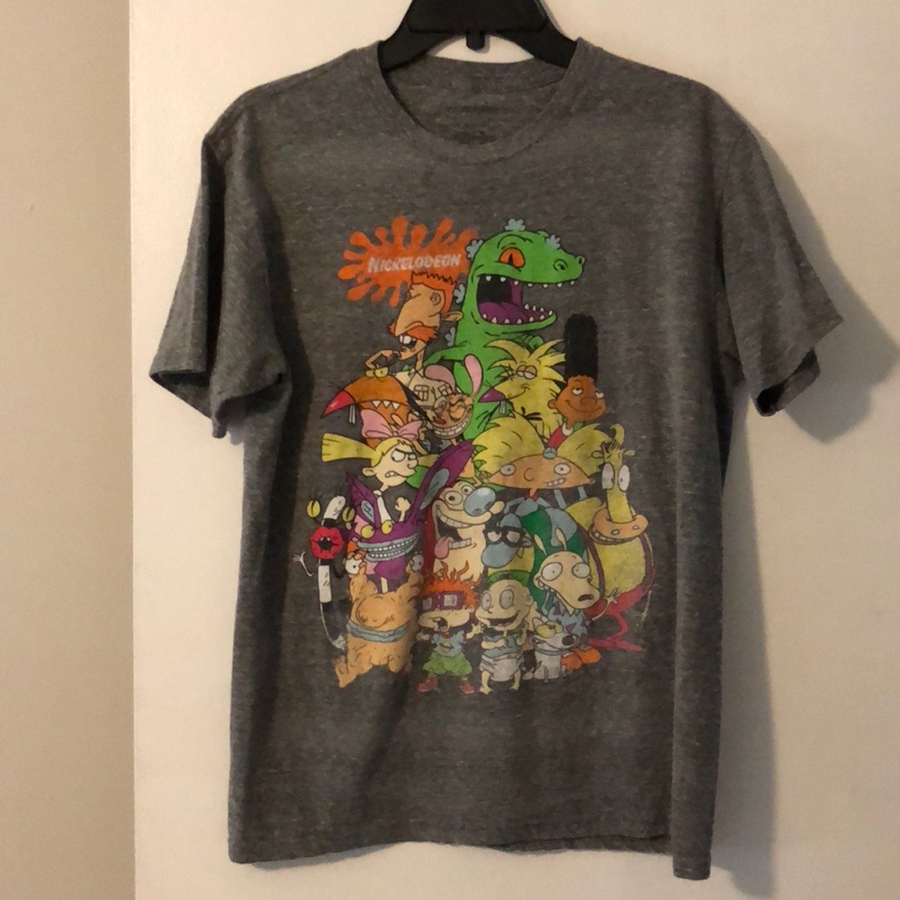 Official Nickelodeon 90’s Characters Grey T-Shirt